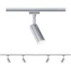 Paulmann 96900 Faretto a LED a soffitto con sistema a binario URail Set Tubo, lampada a soffitto orientabile, faretto a soffitto 4 fuochi cromo opaco, 3000K bianco caldo, 5 W