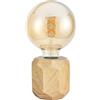 Pauleen 48159 Woody Sparkle Lampada da tavolo in legno lampada da tavolo stile scandinavo lampada a cubo max. 25W E27 Holz 230V