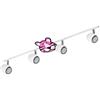 BRITOP LIGHTING - Lampada da soffitto modello Lenny binari lampada 4 faretti, inclusi 4 x GU10, 4,5 W, LED gatti volti, in vetro, rosa 2208402