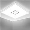 B.K.Licht Plafoniera LED ultra sottile, luce bianca naturale 4000K, 2400 Lm, 18W, alta 2.8cm, quadrata lato 29.3cm, lampada da soffitto per cucina o sala da pranzo, plastica, IP20, 230V