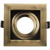 Zarivy Incasso Orient.batu 1xgu10 Quadrato in elegante pelle nera, dimensioni 3,5x10x10 cm. Include taglio di 9 x 9 cm con portalampada. Ideale per illuminare con stile.