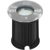 Ranex 5000.461 Faretto a Pavimento Rotondo a LED in Acciaio Inossidabile/Plastica/Vetro Spazzolato