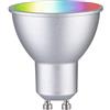Paulmann 29149 Lampadina standard 230V Smart Home Zigbee LED riflettore GU10 350lm 4,8W RGBW+ dimmerabile cromo opaco