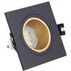 Xanlite soffitto, LED, faretto da Incasso GU10, 50 W, 2700 K, Quadrato orientabile, Colore Nero e Oro, IP20, SP50CANO