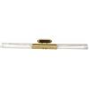 Oaks Lighting - Applique di luce fluorescente, 2 x 36 Watt, finitura in ottone anticato