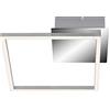 BRILONER Leuchten - Plafoniera a LED, lampada dimmerabile, funzione memory inclusa, 9,7 watt, 900 lumen, 3.000 Kelvin, alluminio cromato, 280x280x60mm (LxPxH)