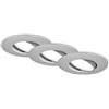 BRILONER - Set di 3 faretti LED da incasso 230V, faretto LED bagno IP65, faretti da soffitto dimmerabili in continuo, faretti LED, faretti da soffitto, lampada da bagno, cromo opaco, 90x45 mm (DxH)