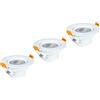 Xavax 00112695 - Set di 3 faretti LED da incasso, 7 W, 450 lm, colore luce: Bianco caldo, attacco: bianco