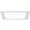 Paulmann 92066 Plafoniera Quadrata con Pannello Led Bianco Neutro da 18 W, 4000 K, Ip44 , Inclusa Lampadina da Incasso, In Plastica, 18 W