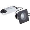 SLV lampada a incasso da soffitto PATTA-F/stradelli, ingressi, faretto LED esterno da esterno, lampada da giardino, faretto da soffitto / IP65 3000K 11W 745lm nero dimmerabile 38 gradi