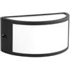 Zarivy Applique esterno in alluminio Ara, stile moderno. Dimensioni: 13 x 25 x 12 cm. Compatibile con lampadine E27. Colore nero, IP44, ideale per esterni. Resistente ed elegante.