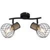 WatioWave GRIGLIA METALLO NERO E COLORE A 2XE27 40W LUISE