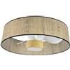 Eden pulse Ventilatore da soffitto bianco faggio con paralume in tessuto a tuffo, luce LED integrata 24 W, 29 x 70 x 70 cm