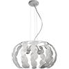PADANA LAMPADARI Lampada a sospensione, Lampadario moderno London metallo inciso a laser verniciato, design originale , altezza regolabile, luminoso 3xE27 LED per camera, soggiorno, cucina, entrata.