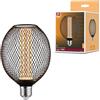 Paulmann 29087 Metallic Glow Edition lampadina a LED standard 230V Globe E27 spirale 4,2W 200lm 110 mm nero metallo 1800K