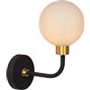 Lucide 30265/01/30 Applique da parete, Vetro, 33 W, Nero, Oro Opaco/Ottone