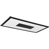 EGLO plafoniera LED Marmorata, plafoniera con effetto cristallo, zone di luce regolabili tramite interruttore, lampada in metallo nero e plastica bianca, 60 x 30 cm