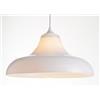LUSSIOL Domus colors, lampada a sospensione in vetro, 75 W, bianco, ø 37 x H 16 cm