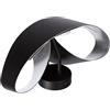 Selene illuminazione Scudo Applique 11 W, Nero con Foglia Argento