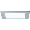 Paulmann 92077 Lampada da Soffitto Quadrata con Pannello Led Bianco Neutro, 12 W, 4000 K, Ip44, Resistente Agli Spruzzi, Lampadina Inclusa, In Plastica, 12 W