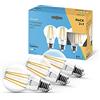 Garza - Confezione da 2+1 lampadine LED a filamento decorative standard, luce calda 2700 K, attacco E27, 8 W, 1060 lumen