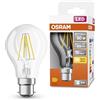 OSRAM Lampada LED Classic a stella LED per base B22D, forma di pera, look filamento, 806 lumen, bianco caldo, 2700k, sostituzione per lampadine da 60w convenzionali, non dimmerabile, 1 pacco