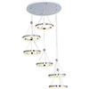 Homemania Lampada a Sospensione Galya Lampadario, da Soffitto, Cromo in Metallo, 50 x 50 x 120 cm, 1 x LED, 72W, 7560LM, 4200K, Luce Bianca Naturale