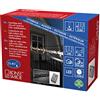 Konstsmide mini catena luminosa LED, con Multi funzione, dispositivo di controllo E funzione Memory, 40 bianca calda & 40 diodi a luce bianca fredda, trasformatore esterno 24 V, cavo nero 6404 - 150