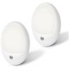 Blendend Luce notturna a LED per bambini, 2 pezzi, luce notturna a LED, 6500 K, con sensore di movimento, presa per camera da letto, scale, camera, corridoio, bagno, ecc