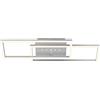 BRILONER - Plafoniera LED, luce bianca calda, plafoniera orientabile, lampada LED color alluminio, lampada da salotto da 28W con funzione di memoria, 560x180x75 mm (LxLxA)