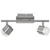 RL LIVE YOUR LIGHT Reality Leuchten Roubaix Lampada da soffitto 4 W, Nickel Matt/Weiß