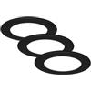 Briloner - Luci da incasso a LED, set di 3 luci da incasso, plafoniere 7 Watt ciascuna, 600 Lumen ciascuna, 4.000 Kelvin, IP44, nero opaco, 120x28mm (DxH)