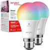Sengled Lampadina Bluetooth multicolore B22, funziona solo con Alexa, lampadine intelligenti RGBW che cambia colore, lampadine dimmerabili, equivalente a 60 W, 806 lm, confezione da 2