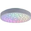 RL LIVE YOUR LIGHT Reality, Plafoniera, Chizu incl. 1 x LED,SMD,22,0 Watt,2700-6000K,2500 Lm. Plastica, Bianco, Finitura: Plastica, bianco opaco Ø:40,5cm, A:9,0cm Comando a distanza,Dimmer integrato,