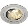 SLV lampada a incasso da soffitto NEW TRIA 1 SET/faretto LED, lampada a stelo, faretto da soffitto, lampada da soffitto / 2700K 8W 645lm alluminio 38 gradi