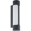 Eglo LED lampada da parete esterna Tonego a 2 fiamme, applique in acciaio | zincato e plastica, colore antracite e bianco, protezione IP44
