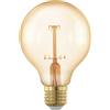 Eglo LED E27 dimmerabile a 3 fasi, lampadina retrò per la dimmerazione con interruttore, 4,5 Watt, ambra lampada vintage illuminante bianco caldo, 2200k, Edison G80, Ø 8 cm