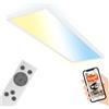 BRILONER - Plafoniera LED smart home piatta, controllo vocale tramite app, dimmerabile, CCT, lampada LED, plafoniera LED, 58x20x3 cm, bianco