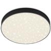 Briloner - Plafoniera a LED con decorazione a stella, lampadario, lampada senza cornice, pannello da soffitto LED, temperatura di colore bianco neutro, Ø287 mm, nero