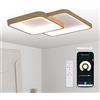 KSIX smart your tech KSIX Phenomena - Plafoniera LED da soffitto con Wi-Fi, lampada da soffitto con assistente vocale e app propria, plafoniere da soffitto moderne per la casa, ideale per soggiorno, sala da pranzo, camera