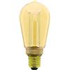 Xanlite Lampadina LED deco ologramma EDISON in vetro ambrato, attacco E27, 4W cons, 200 lumen, luce bianca calda