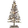 Zarivy Albero in rattan con micro LED, effetto nevoso. Altezza 50 cm e base 12 cm. Ideale per decorare con un tocco festivo ed elegante qualsiasi spazio. Dai vita alla tua casa!