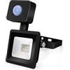 Blendend Proiettore LED slim con sensore nero 10 W (Die-Casting)