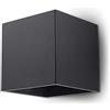 MiaLux Keira - Lampada da parete per interni, colore nero, rettangolare, 1 x G9 fino a max. 40 W, 230 V, IP20, soggiorno, camera da letto, scale, corridoio, classe energetica A++