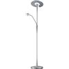 Trio Leuchten 422710307 Quebec a, lampada a stelo, nickel, integrato, Nichel Opaco, 60 x 35 x 180 cm
