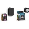 Philips Hue White and Color Ambiance Resonate Lampada da Parete Smart per Esterni Sensore di Movimento da Esterno, Accensione e Spegnimento Luci Smart Hue