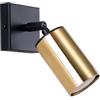 SOLLUX lighting - Winx Lampada da parete - Lampade da parete - Lampada decorativa - Lampada LED - Basso consumo energetico - GU10, 1x max 10W LED, ~230V, 50Hz - Nero/Oro - 8x8x18,5cm