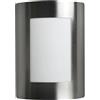 Brightium APPLICAZIONE ESTERNA E-27 INOX.IP44 LISO: Illumina i tuoi spazi esterni con eleganza e resistenza. Realizzato in acciaio inossidabile, garantisce durata e protezione dalle intemperie.