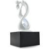 Zen Light Fontana da interni moderna con luce LED colorata - scultura innamorata rimovibile - decorazione per interni contemporanea - circuito chiuso sfera rotante - Amor bianco/nero, Zen Light, 14 x 14 x 31 cm