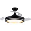 Eden pulse Ventilatore nero/oro 72 W, 3 pale pieghevoli, telecomando, 38/50,5 x 49,5/106 cm